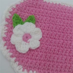 <span class=keywords><strong>Bavoir</strong></span> en coton pour bébé fille, accessoire en Crochet, pour nouveau-né, baptême, bébé fille, avec fleur, 50 pièces - Product Image 5