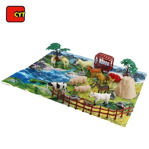 Cheap ShanTou Realistic <strong>Farm</strong> Plastic Animal Model Toy <strong>Set</strong> With Mat - Product Image 5