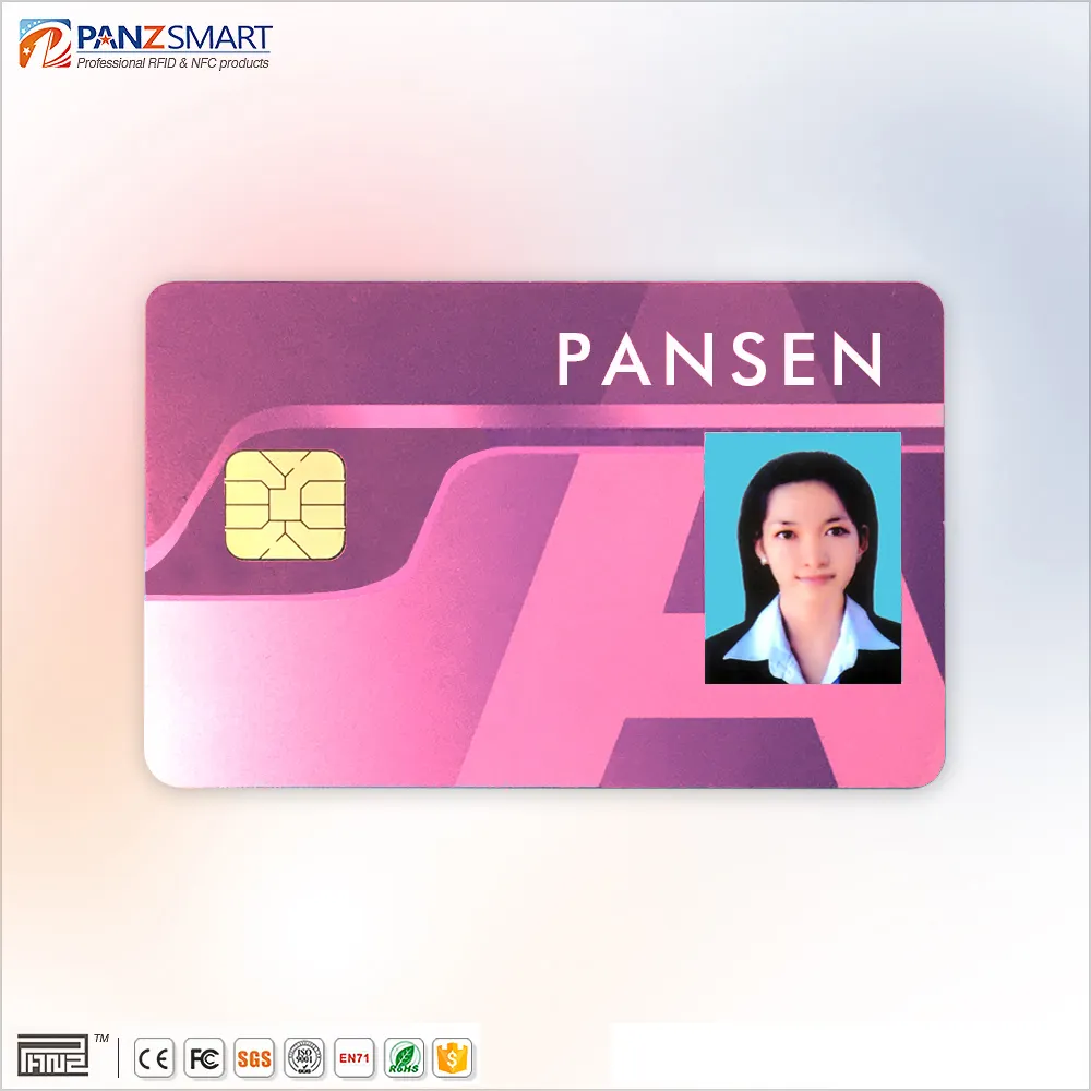 사용자 정의 PVC 프린터 ID 카드 인쇄 플라스틱 연락처 IC 스마트 카드 4442 / 4428 칩 기록 IC 메모리 카드 24C16 칩