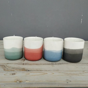 Elegante paisaje estilo mate regalo de mármol productos <span class=keywords><strong>para</strong></span> el hogar Decoración de vela de cerámica jarra con tapa - Product Image 1