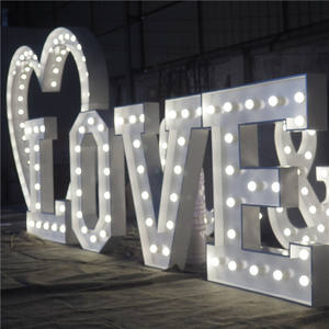 Grande lettera segno maruqee 4 piedi lettere d'amore gigante lettera tendone Led luci luci lettere per interni - Product Image 3