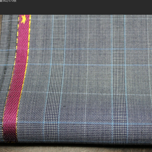 Màu xanh ưa thích kiểm tra nóng bán cho Merino Len Polyester pha trộn vải cho phù hợp với nam giới - Product Image 1