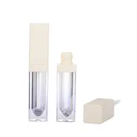 Yeni moda plastik dudak parlatıcısı şişeleri yumuşak kare boş sıvı ruj paketi ruj kabı tüp