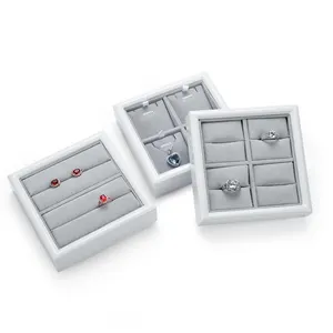 Factory price newest jewelry tray organizer display grey velvet jewelry presentation tray