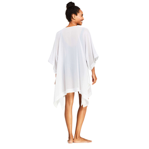 Custom Women White Chiffon Swimsuit Bikini Loose <strong>Beach</strong> Cover up <strong>Kaftan</strong> - Product Image 2