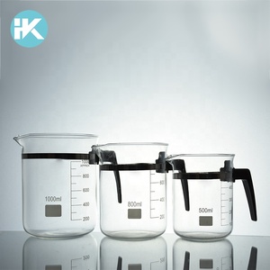 Huke personalizado borosilicato 3,3 de vidrio de <span class=keywords><strong>500</strong></span> <span class=keywords><strong>ml</strong></span> <span class=keywords><strong>vaso</strong></span> de precipitados con mango - Product Image 2