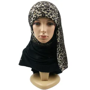 WomenのFashion Printed Silk Cotton Long Shawl Winter Large Hijab Scarf