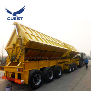 Venta caliente de transporte de carbón <span class=keywords><strong>tren</strong></span> <span class=keywords><strong>B</strong></span> Interlink remolque Dumper remolques hidráulico del remolque del camión de Mongolia - Product Image 3