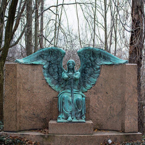 Estatua de Ángel de metal antiguo de alta calidad, estatua de bronce de cementerio, artesanal - Product Image 4