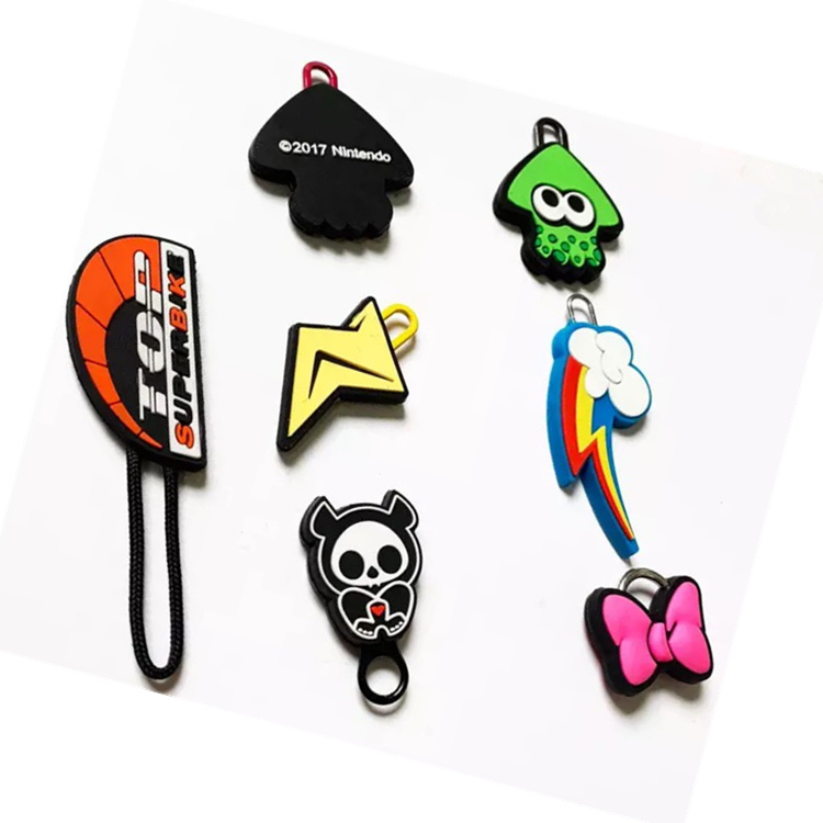 Пользовательский мультяшный пластиковый резиновый пвх съемник молнии ползунок силиконовая молния Головка водонепроницаемый для одежды