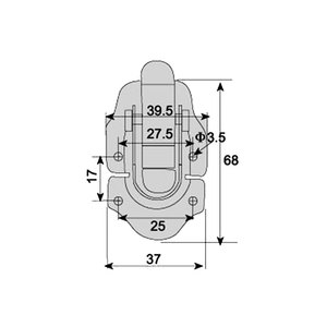 Fermeture à loquet robuste et professionnelle en acier inoxydable chromé pour boîte à outils en bois, valise et étui <span class=keywords><strong>classique</strong></span> - Product Image 5