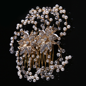 Nouvelle Mode Clair Strass Cristal Mariée Mariage <span class=keywords><strong>Peigne</strong></span> À Cheveux Accessoires De Cheveux - Product Image 4