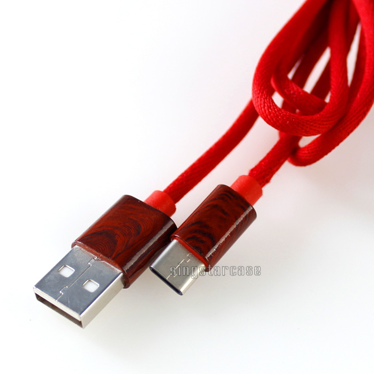 Новый 1 м нейлон плетеный Тип USB C 3,0 Быстрая зарядка кабель для передачи данных для устройств Type-C мобильного телефона