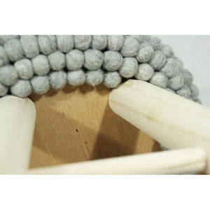 Haute qualité <span class=keywords><strong>tabouret</strong></span> rond en <span class=keywords><strong>bois</strong></span> de <span class=keywords><strong>4</strong></span> <span class=keywords><strong>pieds</strong></span> avec feutre tapis de balle - Product Image 5