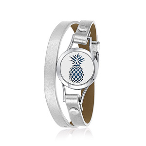 Encanto de cuero pulsera palma de mano de difusor <span class=keywords><strong>del</strong></span> aceite esencial medallón perfume brazalete - Product Image 2