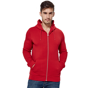 Personalizado en blanco de manga larga gruesa tela bolsillos Super Flex de invierno cálido rojo blanco sudaderas - Product Image 1