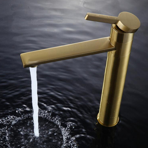 Bagno Alto Bacino Rubinetto Piattaforma Ha Montato Un Foro D'oro Del Bacino Del Rubinetto - Product Image 2