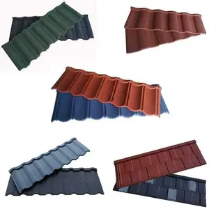 Lồng Vào Nhau Panels Cổ Điển Loại Galvalume Màu Đá Tráng Kim Loại Roof Tile