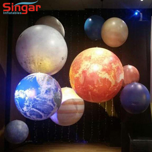 Système solaire géant gonflable à éclairage LED, pour décoration <span class=keywords><strong>de</strong></span> fête, planètes <span class=keywords><strong>de</strong></span> la lune, planètes, planètes, planètes, saturne, uran-us, septum - Product Image 1
