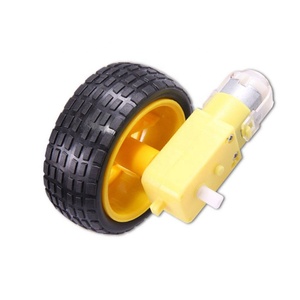 Smart Car Verlangsamungs-DC-TT-Motor + Stützräder für Smart Car Roboter Kunststoffreifen Rad DC 3-6V Getriebemotor DIY-Kit - Product Image 6