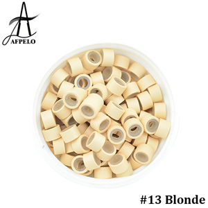 Hair <strong>Extension</strong> <strong>Beads</strong> Silicone Micro Links for I/U Tip Feather Hair <strong>Extensions</strong> 4.5*2.5*3.0mm - Product Image 5