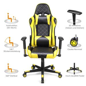 Best office furniture 3d-armlehne ergonomic chair gaming chair <span class=keywords><strong>the</strong></span> best gaming chairs gamer office chair 180 ° adjustable rückenl - Product Image 5