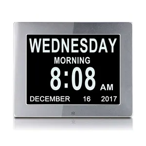 Horloge Calendrier Numerique Tanggal Jour/Nuit Heure2022 Hadiah Natal Jam Tahu Digital untuk Kakek