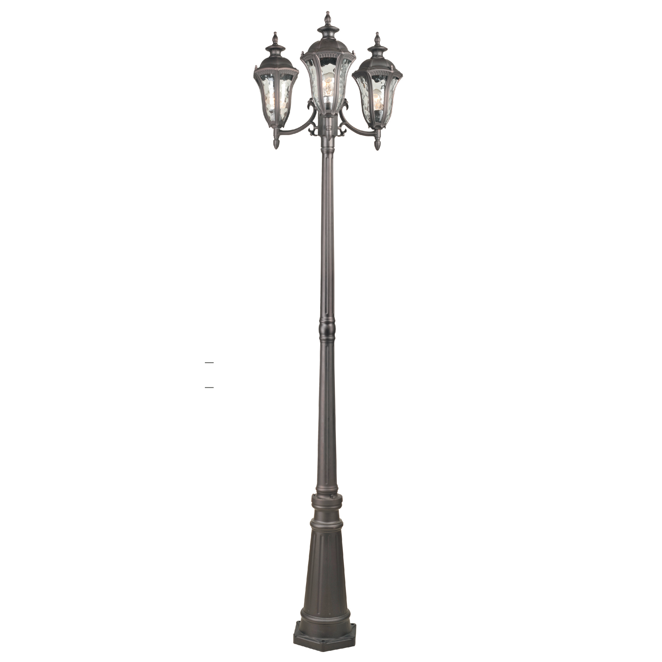 Декоративный уличный светильник с 3 головками, столб с 3 ручками для садовых ламп, традиционное уличное освещение