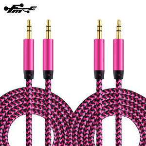 Cavo Audio cavo <span class=keywords><strong>Aux</strong></span> a buon mercato all'ingrosso 3.5mm oro PVC Stereo telefono Polybag Stock amplificatore nichelato telefono 1m <span class=keywords><strong>Aux</strong></span>-07 - Product Image 6