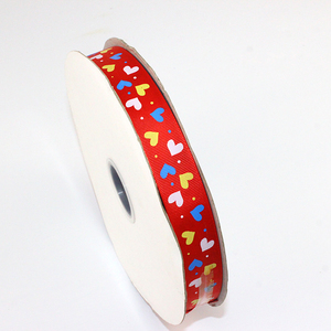 1 pulgada corazón patrón tejer grogrén (ligamento tafetán cinta impresa para <span class=keywords><strong>el</strong></span> Día de San Valentín o <span class=keywords><strong>el</strong></span> día de la madre - Product Image 5