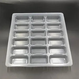 En plastique transparent jetable de boulette congelée plateau PP Divers emballages 18 paquets plateau d'emballage alimentaire en plastique
