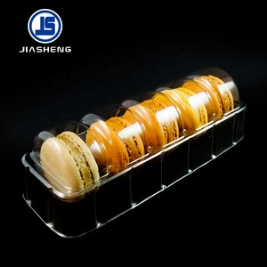 Cấp thực phẩm rõ ràng <span class=keywords><strong>Pet</strong></span> nhựa thermoformed vỉ bao bì Macaron khay với nắp - Product Image 1