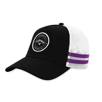 Vendite calde divertente logo unico ricamo patch trucker cappello con bande laterali