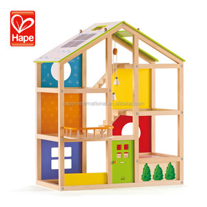 <span class=keywords><strong>Hape</strong></span> high quality kids funny toy teaching wooden toy doll house villa - Product Image 1