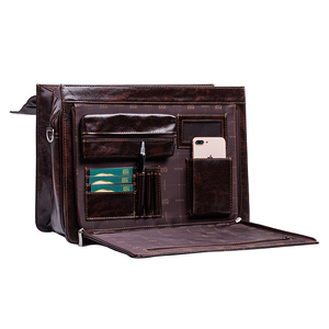 En gros personnalisé logo hommes avocat en <span class=keywords><strong>cuir</strong></span> vintage dur <span class=keywords><strong>serviette</strong></span> ordinateur portable <span class=keywords><strong>sac</strong></span> - Product Image 4