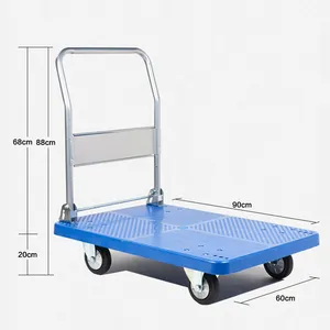 LIJIN Manufacture Factory 300kg heavy duty platform foldable hand trolley