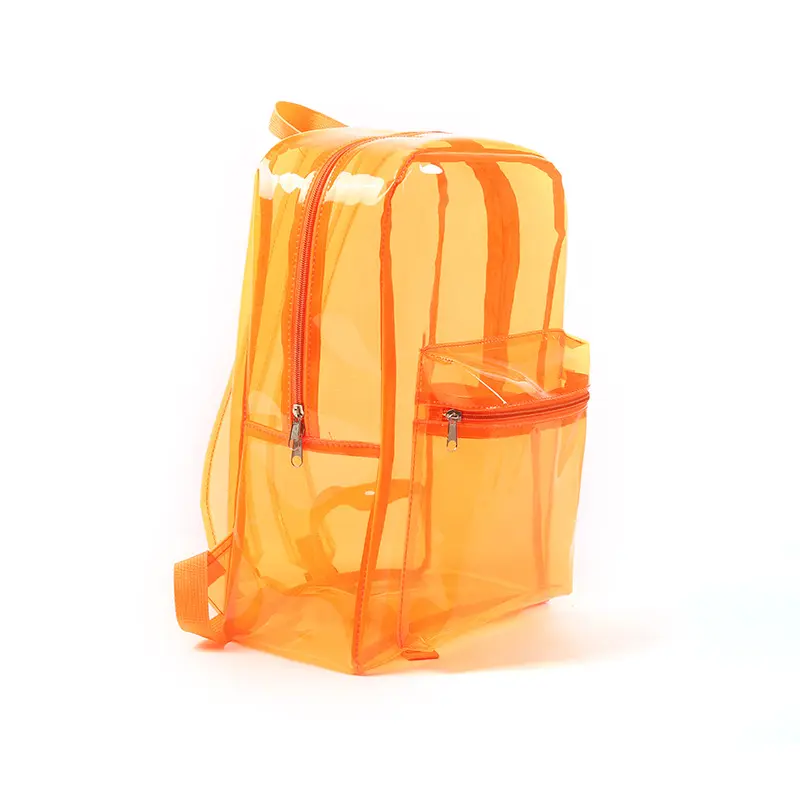 バッグバックパック財布バックパックロゴ透明クリアPVC卸売、カスタムキッズ防水バッグファッションユニセックスレタージッパー