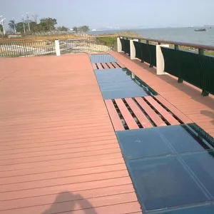 Tipe baru Fujian lantai kayu balkon DeKing lantai kayu berongga lantai komposit plastik luar ruangan