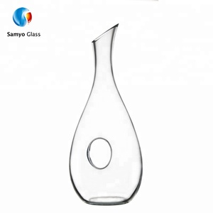 Fait à la main en gros verre à vin en cristal <span class=keywords><strong>globe</strong></span> <span class=keywords><strong>whisky</strong></span> <span class=keywords><strong>carafe</strong></span> avec trou - Product Image 2