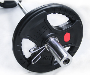 גומי מצופה 50mm 3 חור כושר משקולת משקל צלחת גומי כיסוי - Product Image 1