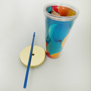 Reutilizable taza <span class=keywords><strong>24</strong></span> oz doble pared aislar acrílico vaso de plástico con tapa - Product Image 5