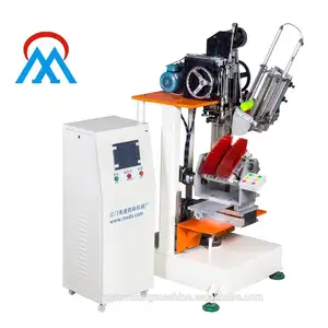 3 axis easy to operate fan shape broom brush tufting machine/Good look double colors daily fan broom brush making machine