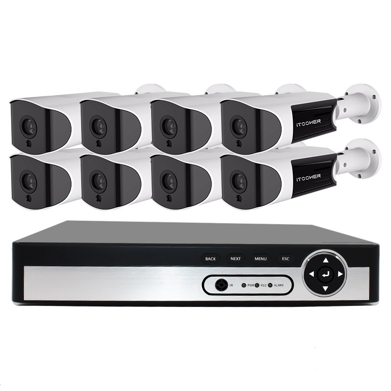 День/ночное видение PoE CCTV камера 1080 P 2MP открытый 8ch безопасности комплект Поддержка P2P