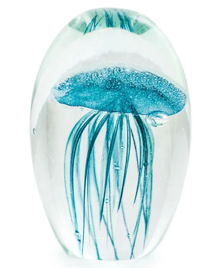 Murano glass jellyfish paperweights for home decor