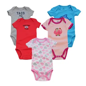 Summer Hot Sale Short Sleeve Newborn Infant Clothing Knitted Baby Romper Manufacture