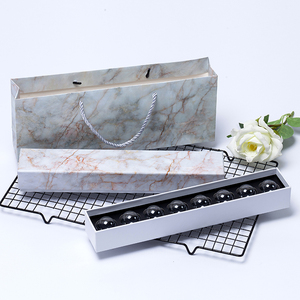 Quà Tặng Mô Hình Kẹo Bar Bonbon Luxury Marble Hộp Giấy Sô Cô La Bao Bì Tái Chế Vỏ Sò Hộp Sô Cô La Với Chèn - Product Image 1