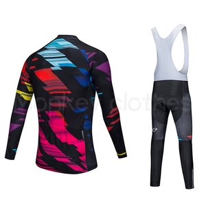 Abbigliamento <span class=keywords><strong>ciclismo</strong></span> termico maniche lunghe bavaglini <span class=keywords><strong>ciclismo</strong></span> Set Jersey - Product Image 2