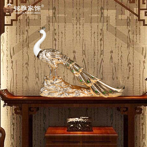 Moderne décoration de la maison en résine grandeur nature paon pièce d'<span class=keywords><strong>art</strong></span> statue sculpture animalière - Product Image 4