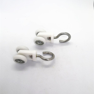 À faible bruit longue durée de vie en plastique en nylon double roues plante crochet <span class=keywords><strong>poulie</strong></span> avec roulement - Product Image 2