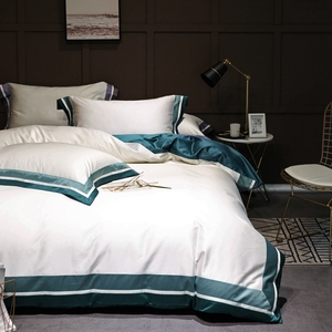 Algodón sólido suave equipado vida del hotel hecho <span class=keywords><strong>en</strong></span> China juego de cama - Product Image 1
